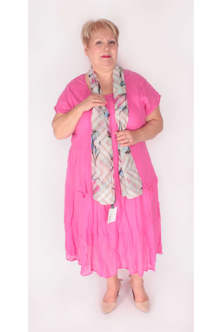 Pink Front Pocket Dress